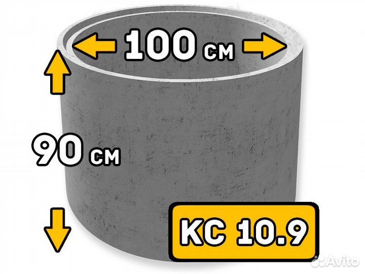 Кольца жб колодцев кс 10.9 от производителя ГОСТ