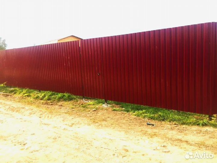 Заборы из профнастила, евроштакетника, 3D