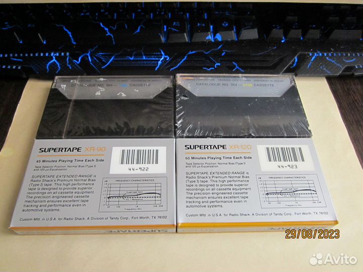 Аудиокассеты ampex и Supertape, normal, 4 штуки