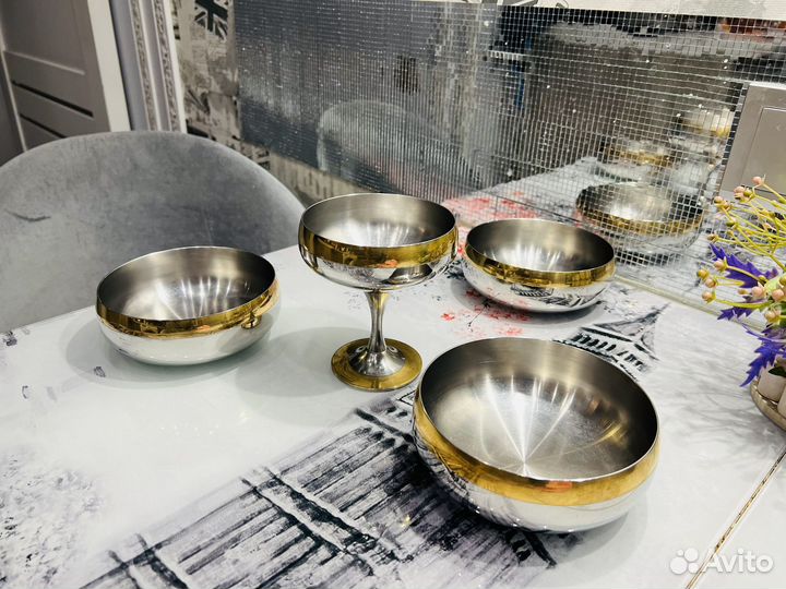 Комплект Барон zepter стальной с золотым декором