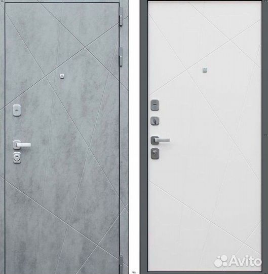 Дверь входная Бетон тёмный металлическая