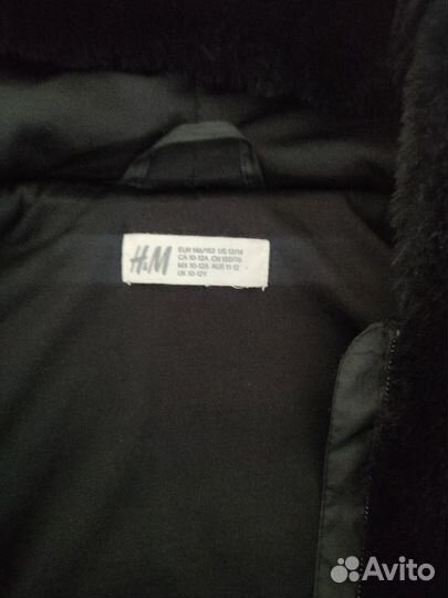 Куртка меховая для девочки H&M, 146-152