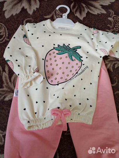 Комплект двойка для девочек 74-80