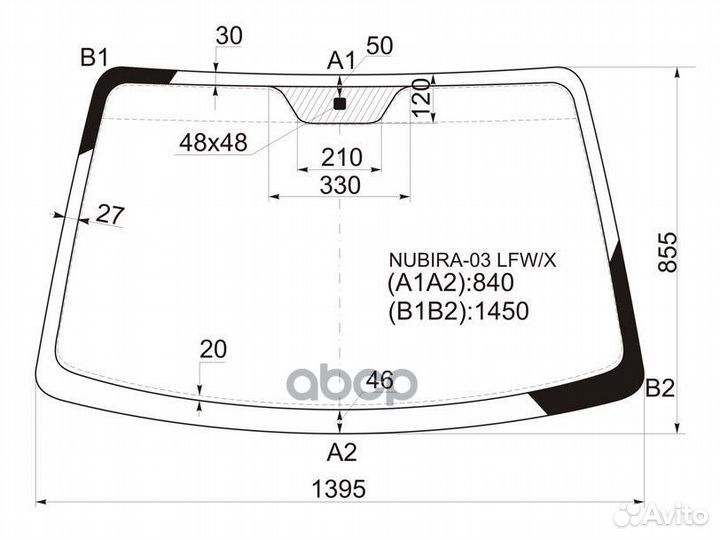 Стекло лобовое chevrolet lacetti /daewoo nubira
