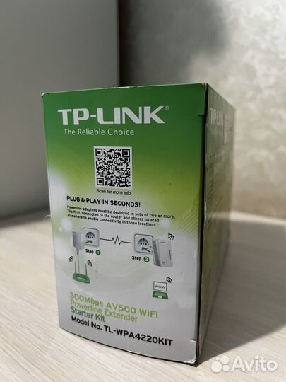 Wi-Fi+Powerline адаптер TP-link TL-WPA4220KIT