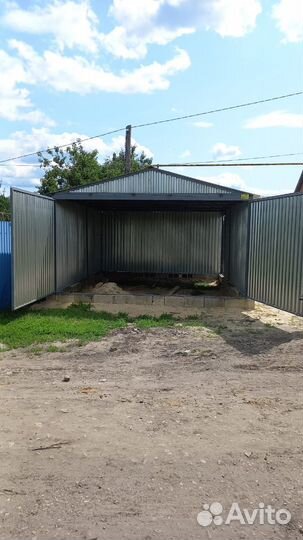 Хозблок Гараж из волнового профиля