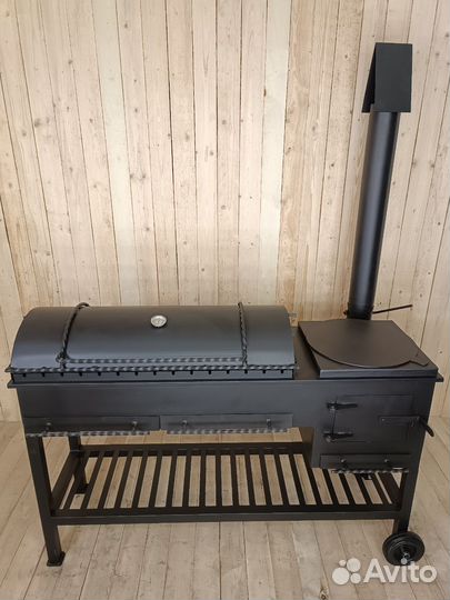 Мангал Гриль 5мм с печкой для казана 12-16л