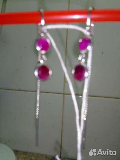 Серьги бижутерное серебро