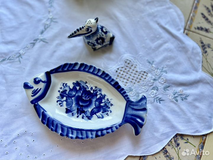 Гжель ручная роспись с авторской подписью