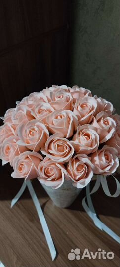 Букет из мыльных роз