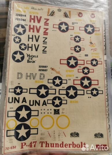 Декали для моделей авиации 1:72