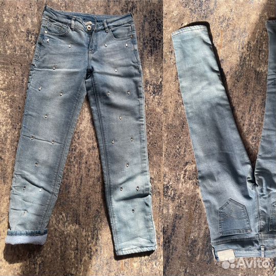 Джинсы со стразами ostin 146