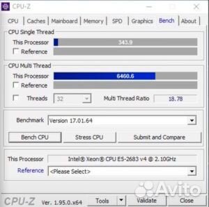 На проверке Процессор Xeon E5-2683 v4 16 ядер 3.00