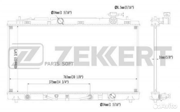 Радиатор охлаждения Лексус ES 3,5 (V40) 06