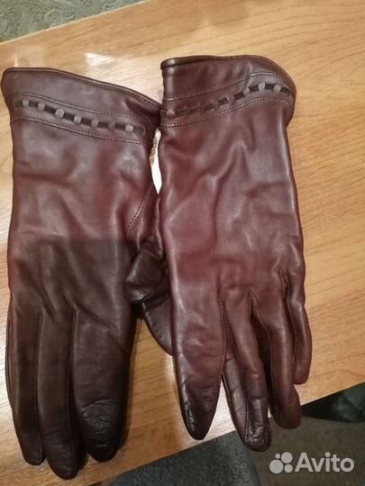 Перчатки женские кожаные 7 5