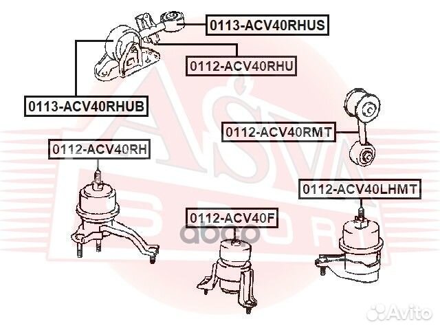 Сайлентблок прав Asva 155 1230928160,BE21132