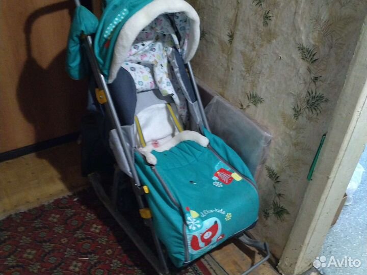 Детские санки коляска бу