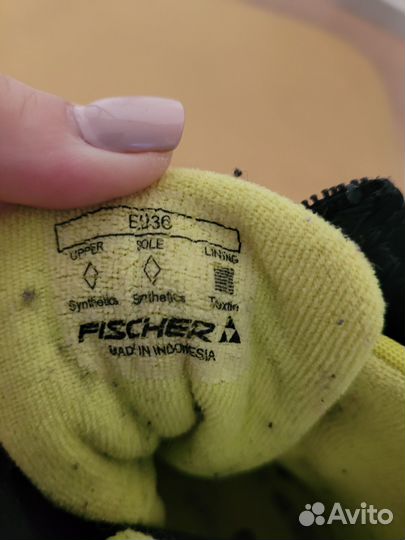 Лыжи беговые fisher 160см, ботинки, палки