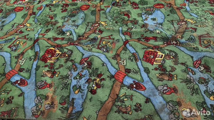 Ковер детский с дорогами и животными