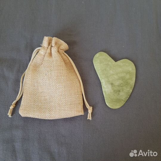 Скребок гуаша нефритовый