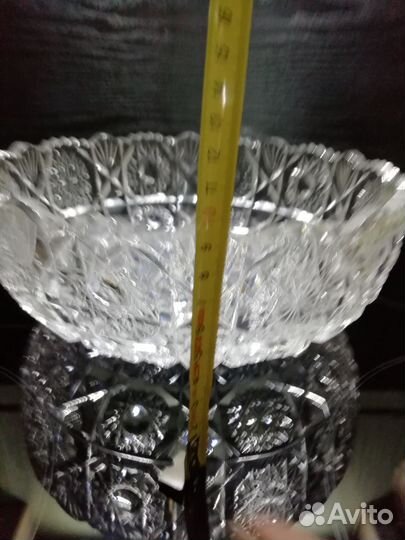 Салатник - ваза для фруктов хрустальная