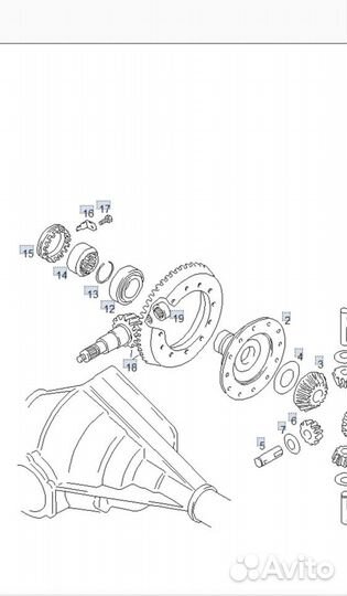 Главная пара дифференциала Ман 8.163