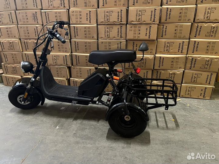 Электроскутер citycoco mini трехколесный оригинал
