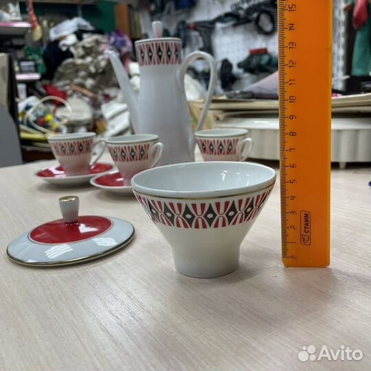 Фарфоровый кофейный сервиз ГДР 70-е годы (сзр)