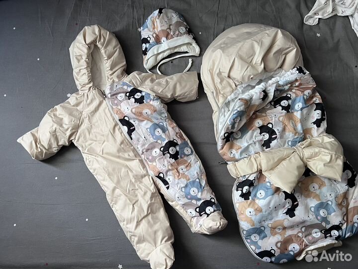 Детский комбинезон + конверт