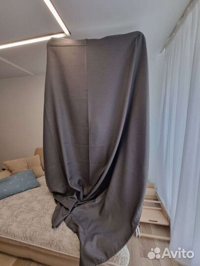 Шторы блэкаут серые