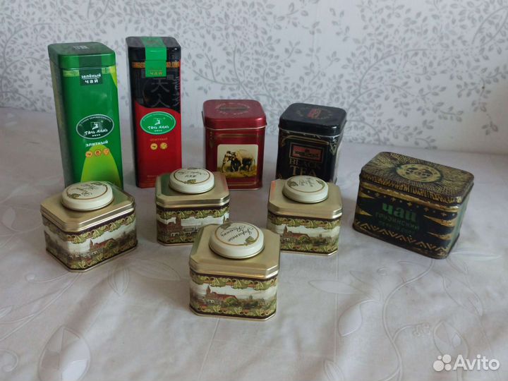 Железные ёмкости из-под чая