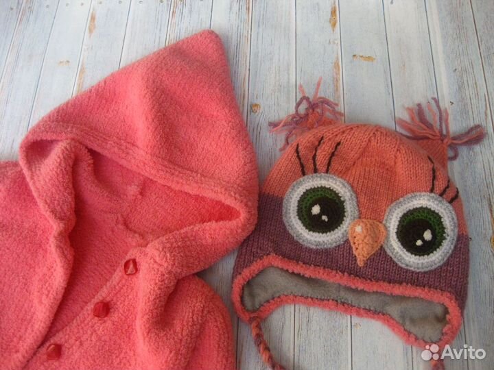 Вязаная шапка Сова