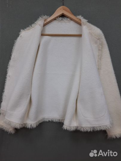 Кардиган накидка белая m