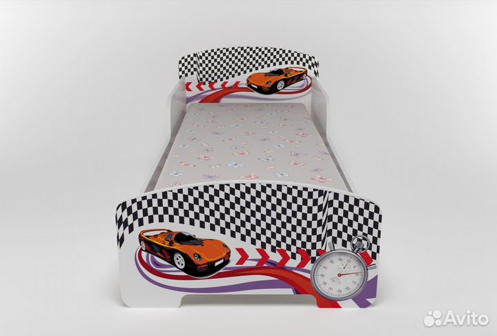 Детская кровать 160х70 Racing Sports