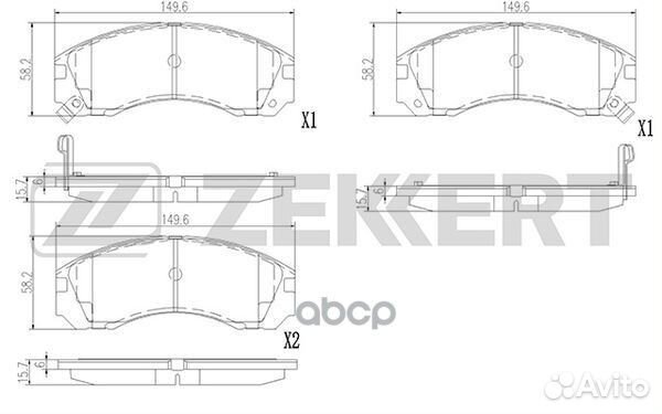 Колодки торм. диск. передн./задн. Mitsubishi AS