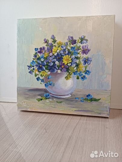 Картина маслом на холсте цветы