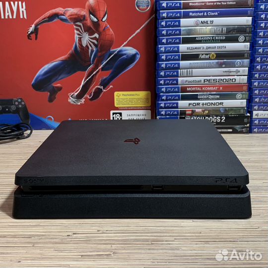 Sony PS4 Slim 1TB + 15Игр Коробка Гарантия