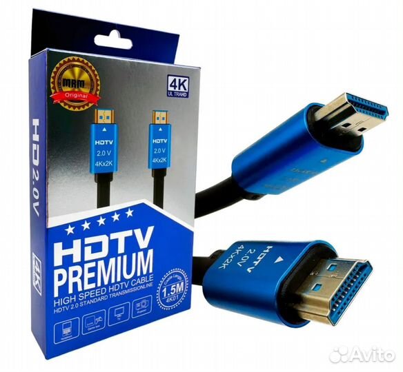 Кабель hdmi Premium 4К V 2.0 1.5 метра