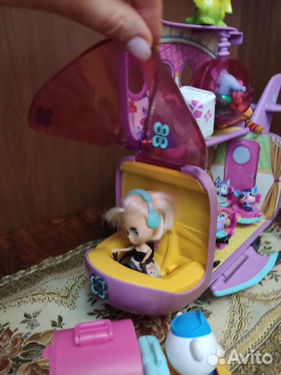 Littlest Pet Shop самолёт со всеми игрушками