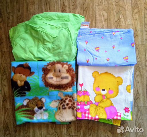 Новое постельное белье для детской кроватки