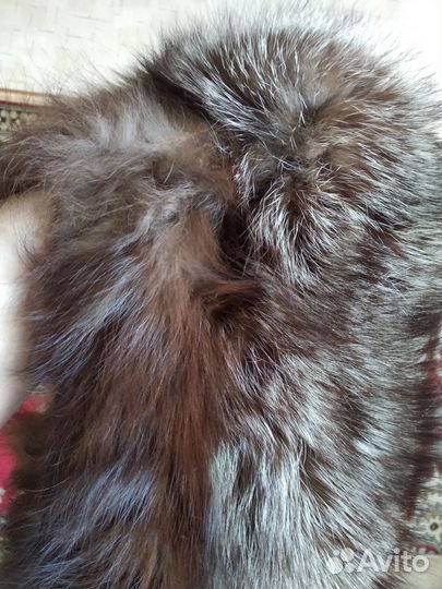 Воротник меховой из чернобурки