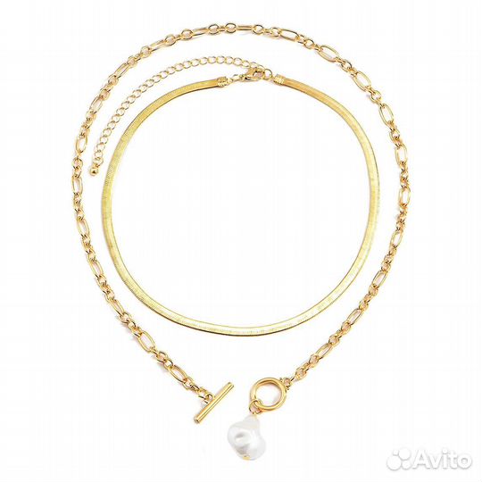 Многослойное колье С барочным жемчугом