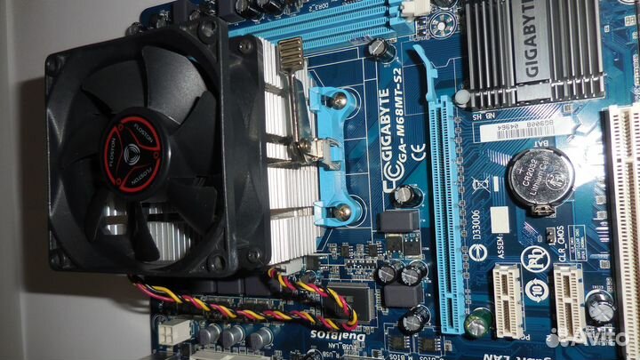 Материнская плата Gigabyte+процессор AMD+кулер