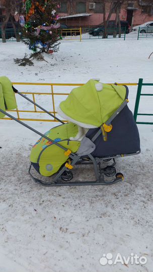 Детские санки коляска бу