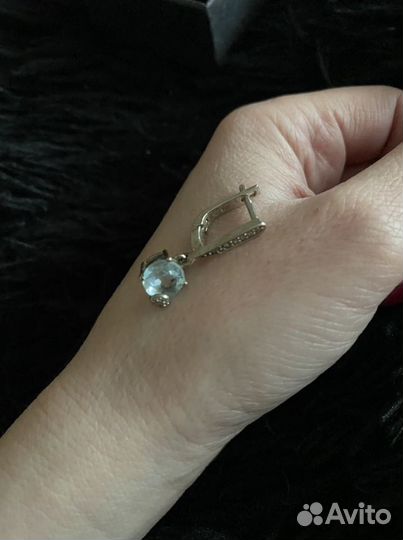 Серьги топаз