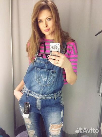 Джинсовый комбинезон 40-44 размер