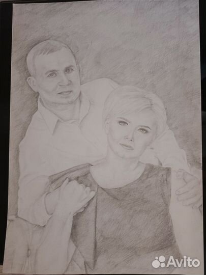 Портрет по фото карандашом