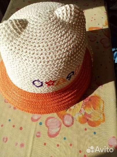 Шляпа плетёная на 4-5лет