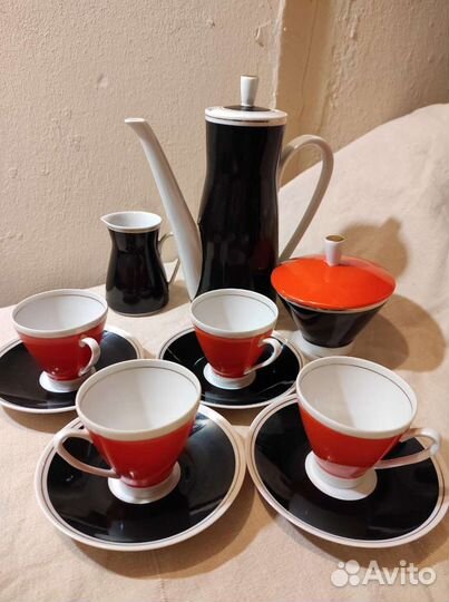 Кофейный сервиз,фарфор, ГДР, Freiberger Porzellan