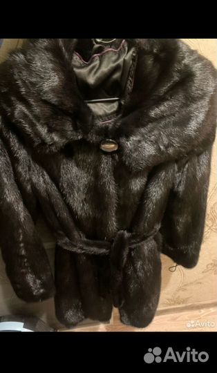 Шуба норковая 42 44 б/у ниже колен